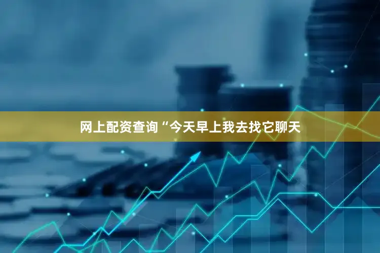 网上配资查询“今天早上我去找它聊天
